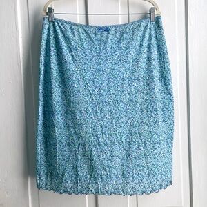 Vintage 90s/Y2K No Boundaries Lettuce Hem Floral Skirt